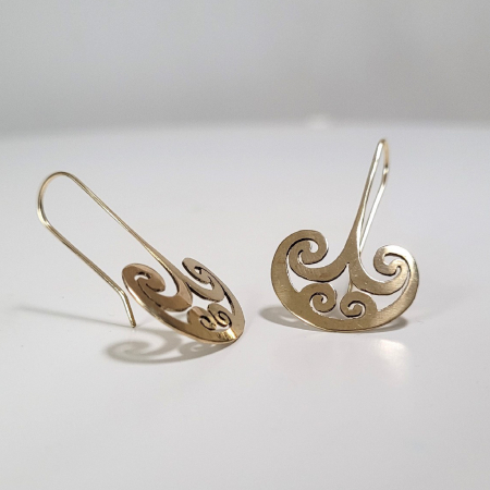 Cercei - Cercei Art Nouveau Alamă