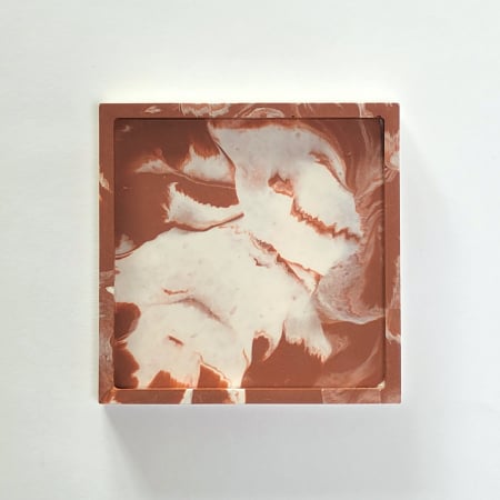 Suporturi - Coaster Suport Pahar Pătrat Marmură Terracotta