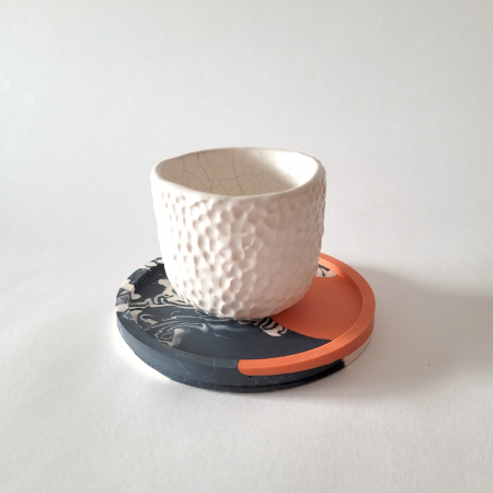 Coaster Suport Pahar Rotund Efect Marmură [2]