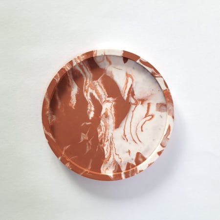 Suporturi - Coaster Suport Pahar Rotund Marmură Terracotta
