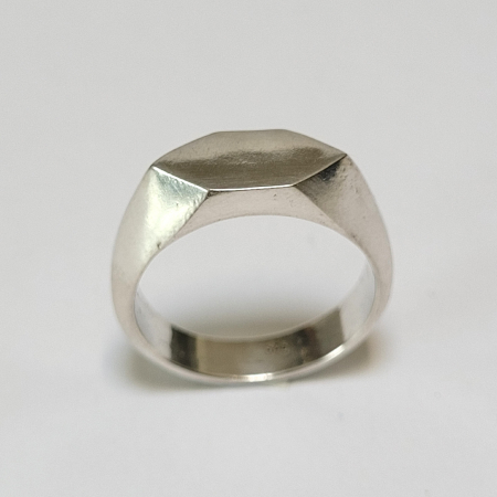 Inele - Inel Signet Romb Argint
