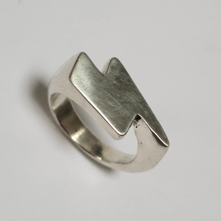 Inele - Inel Signet Fulger Argint
