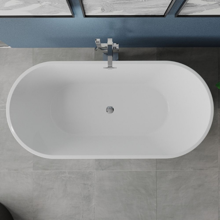 Cada baie freestanding 150 x 75 cm, ovala cu preaplin Ovale Foglia [2]