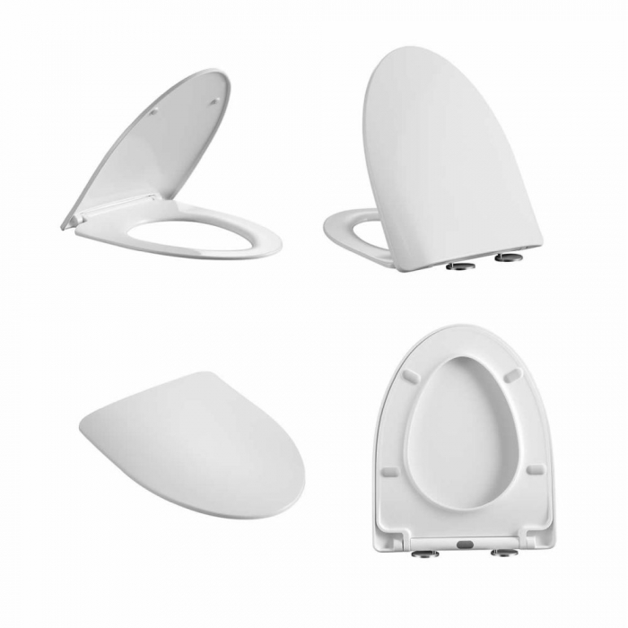Capac softclose pentru vas wc suspendat Foglia Alice, alb [2]