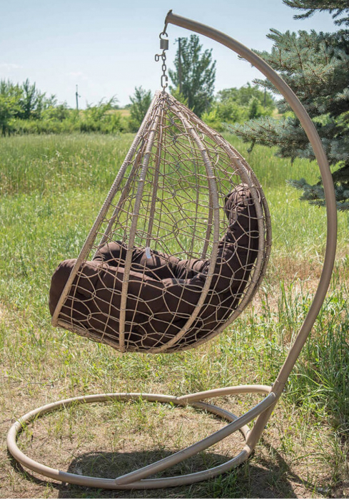Leagăn Balansoar Agățat Dublu - Relaxare Confortabilă în Grădină [4]