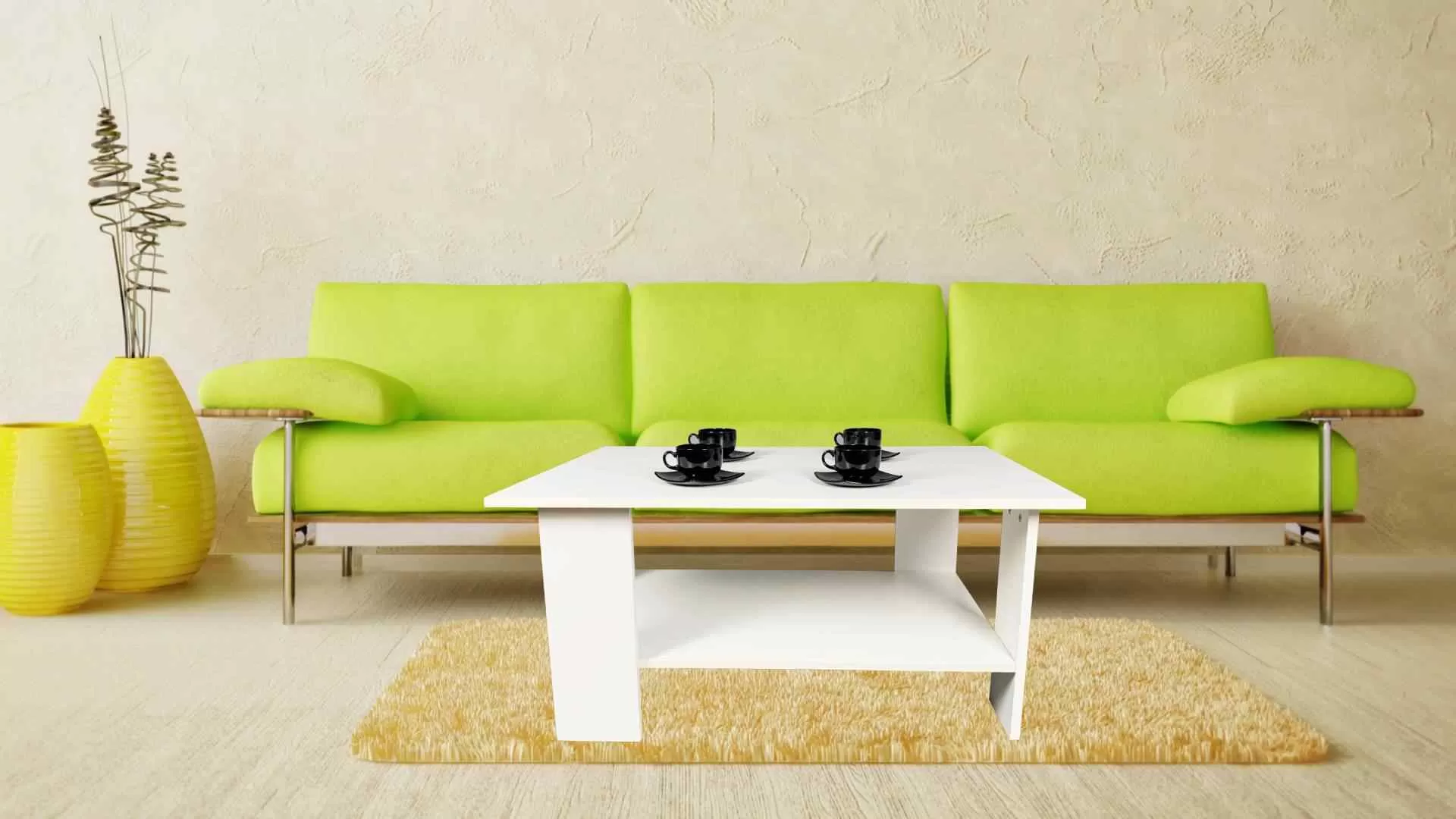 Masa Cafea Turo, alb, 87x60x43 cm [5]
