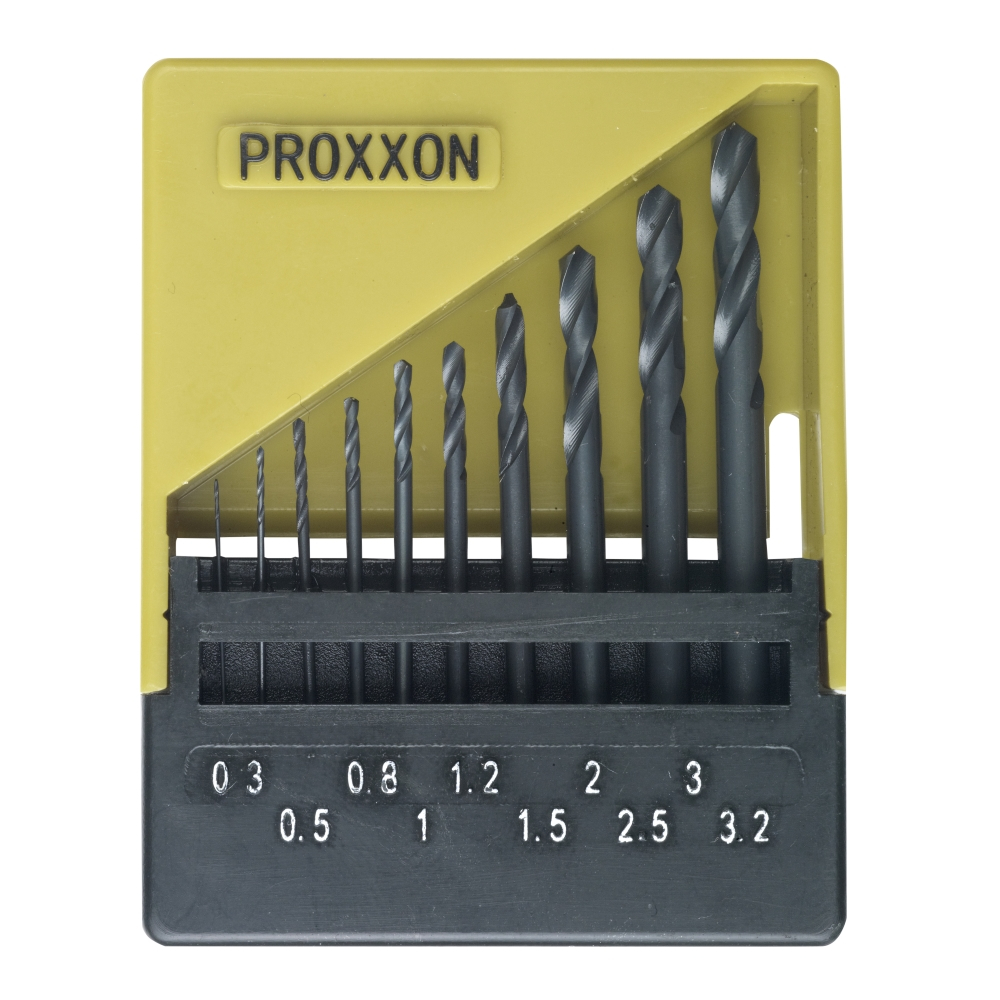 Set 10 burghie HSS, DIN 338, 0.3 - 3.2mm, Proxxon 28874 [1]
