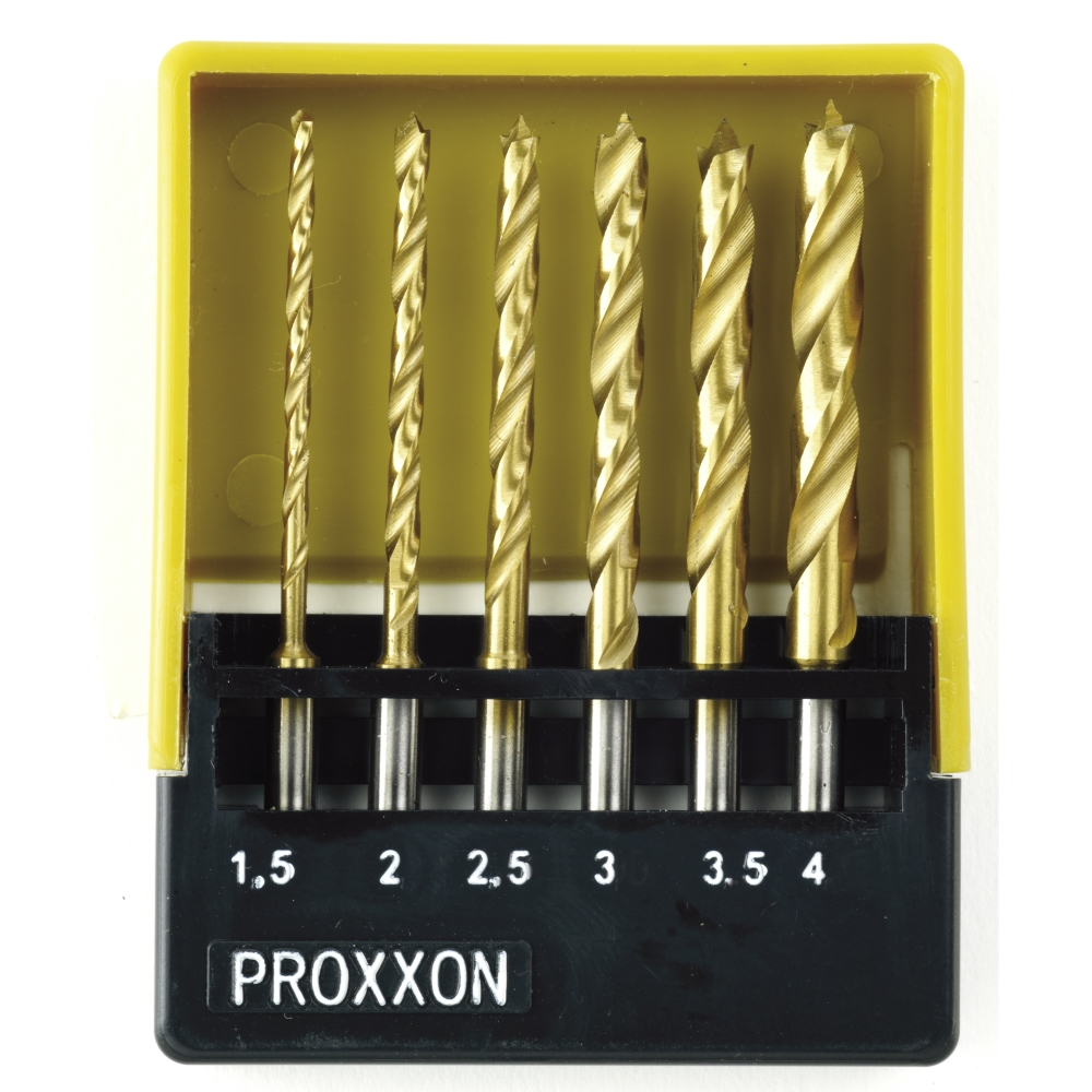 Set burghie HSS cu pin pentru centrare,  Proxxon 28876 [1]