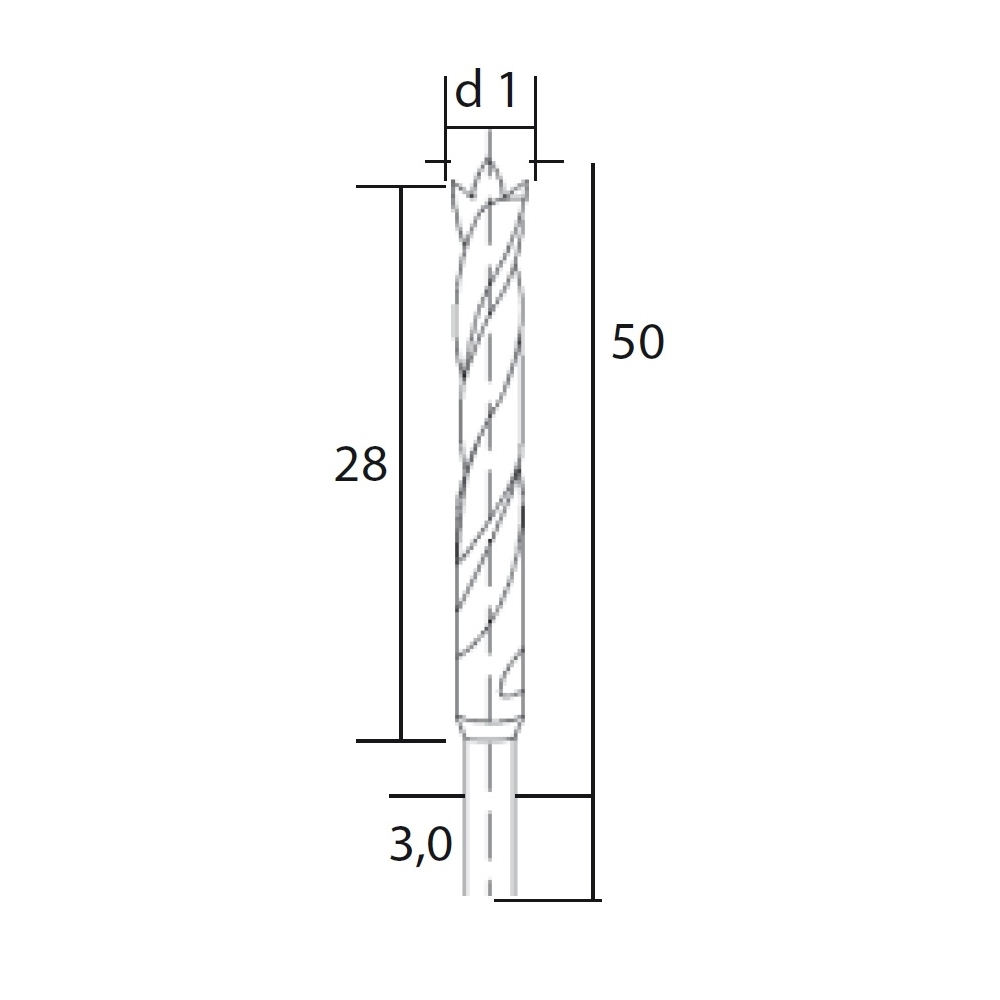 Set burghie HSS cu pin pentru centrare,  Proxxon 28876 [2]