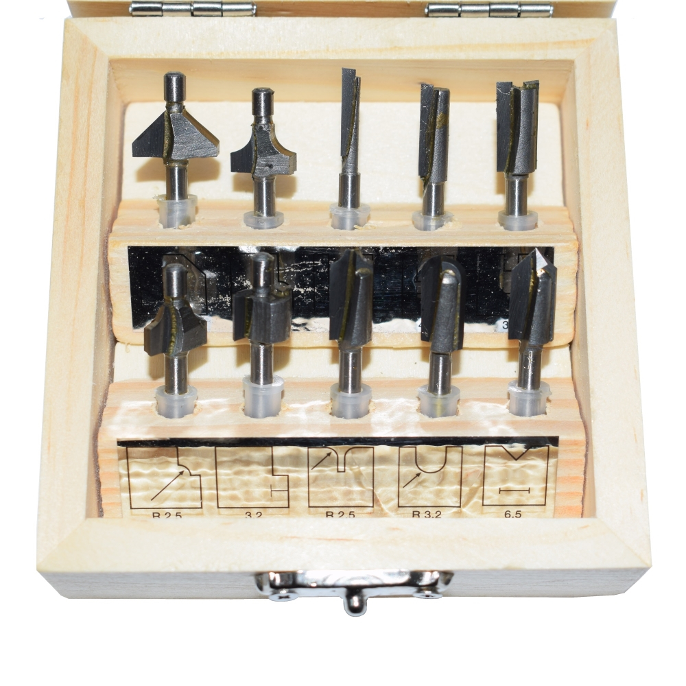 Set de 10 freze pentru profilat, ax 3.2mm, Proxxon 29020 [2]