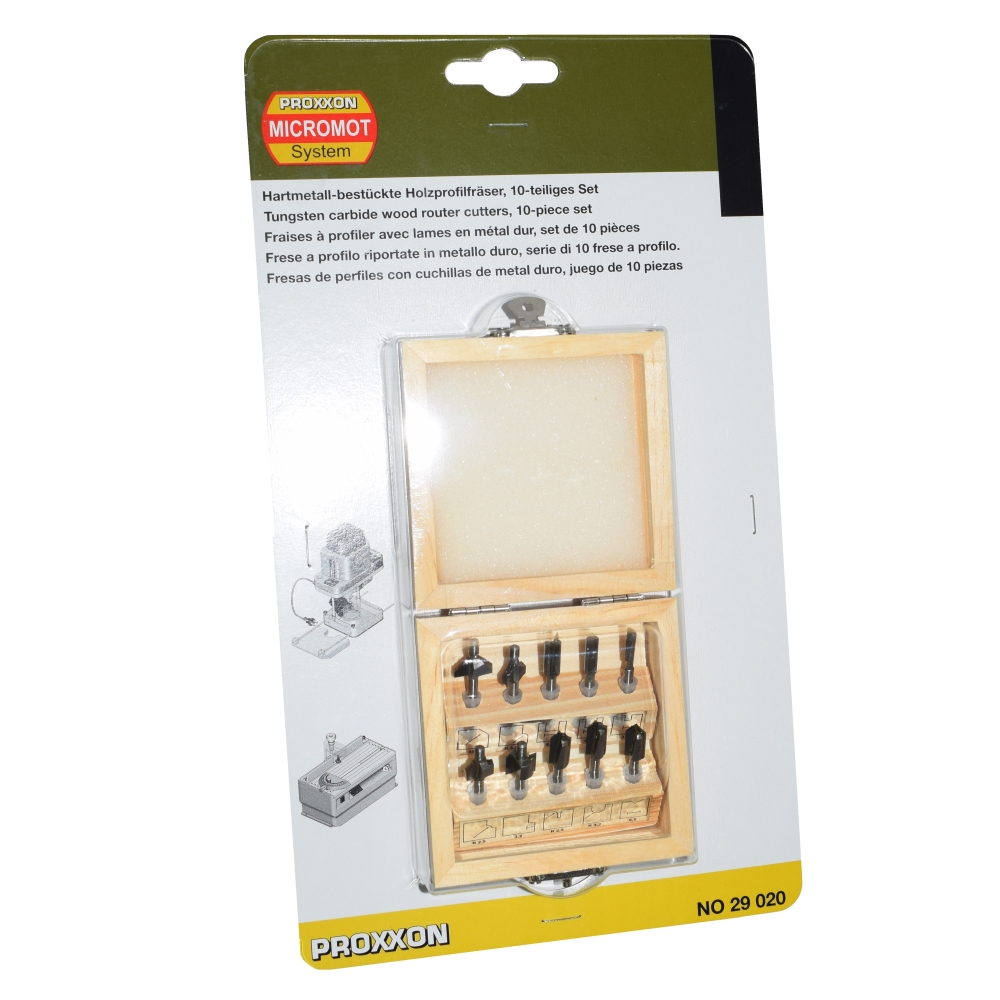 Set de 10 freze pentru profilat, ax 3.2mm, Proxxon 29020 [4]