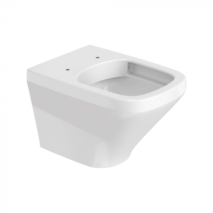 Set vas wc rimless suspendat, dreptunghiular, capac slim softclose, Foglia Bristol [9]