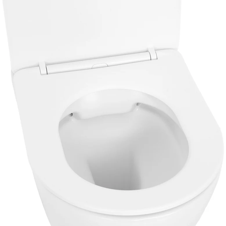 Set vas wc rimless suspendat, Rotund, Foglia Oslo si capac softclose alb [13]