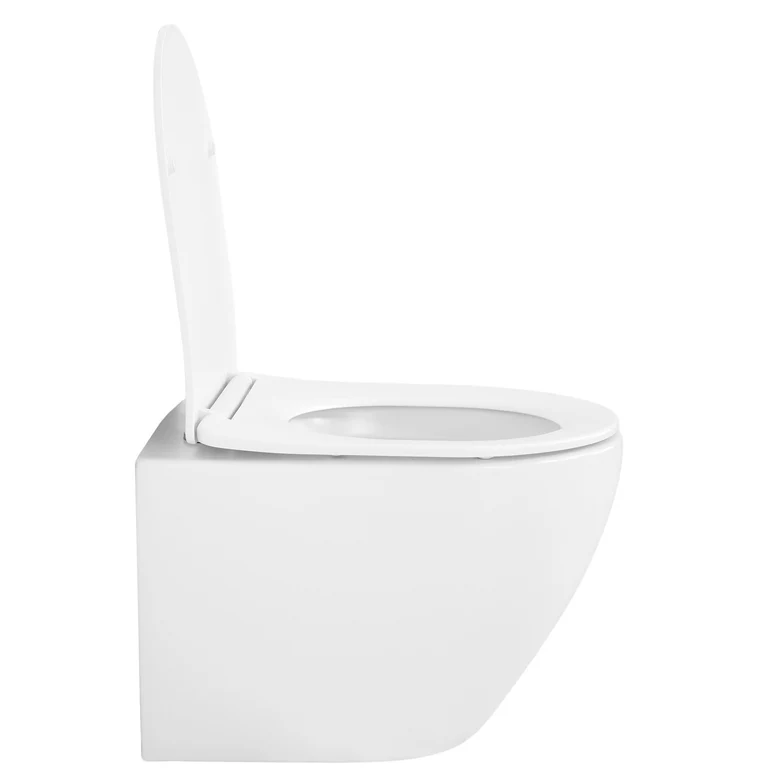Set vas wc rimless suspendat, Rotund, Foglia Oslo si capac softclose alb [11]