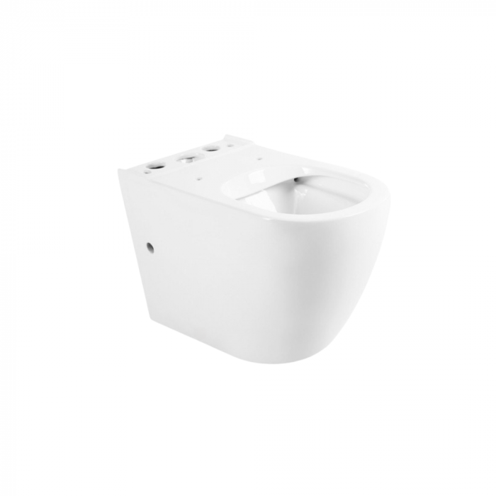 Set vas wc stativ rimless Foglia Oslo cu rezervor si capac soft close inclus, alb lucios [4]