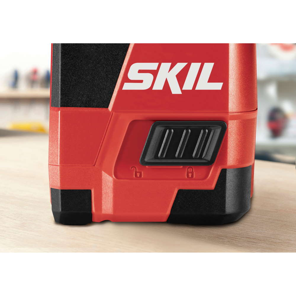 SKIL 1910 AA Nivela laser cu linie în cruce, lumina rosie, raza actiune 15m, prindere trepied 1/4, Accu Li-Ion, include incarcator micro USB si clema de prindere [10]