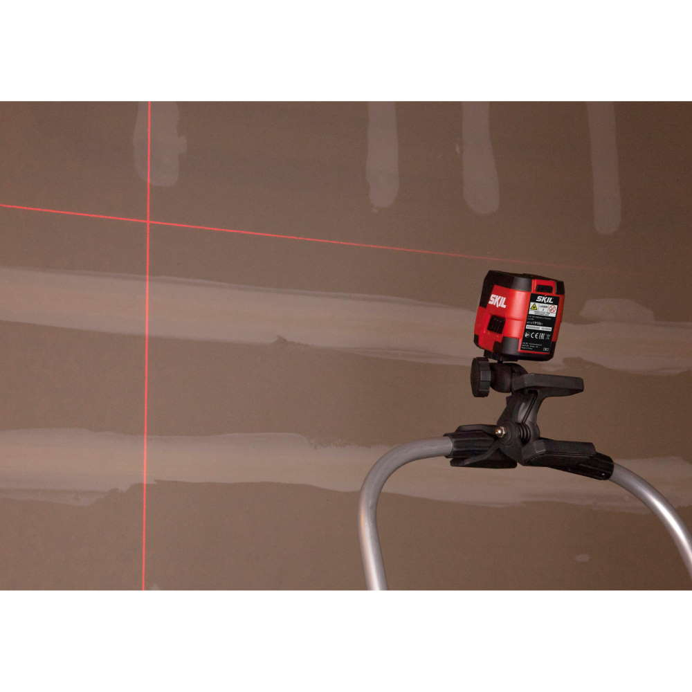 SKIL 1910 AA Nivela laser cu linie în cruce, lumina rosie, raza actiune 15m, prindere trepied 1/4, Accu Li-Ion, include incarcator micro USB si clema de prindere [11]
