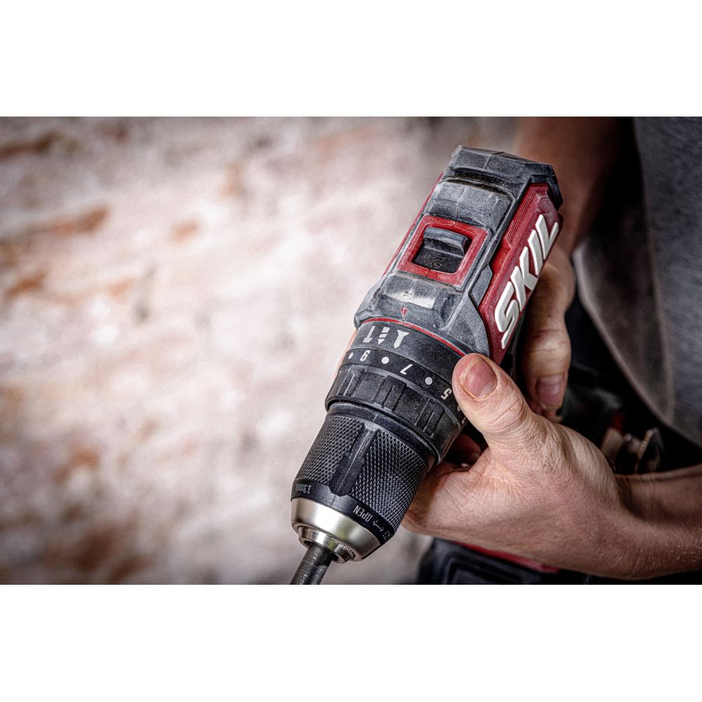 SKIL 3075 JA masina de gaurit cu percutie cu acumulator, cuplu maxim 60 nm, 0-500/0-1800/min, compact Brushless, geanta de transport+set de 6 biti, doar corpul [7]