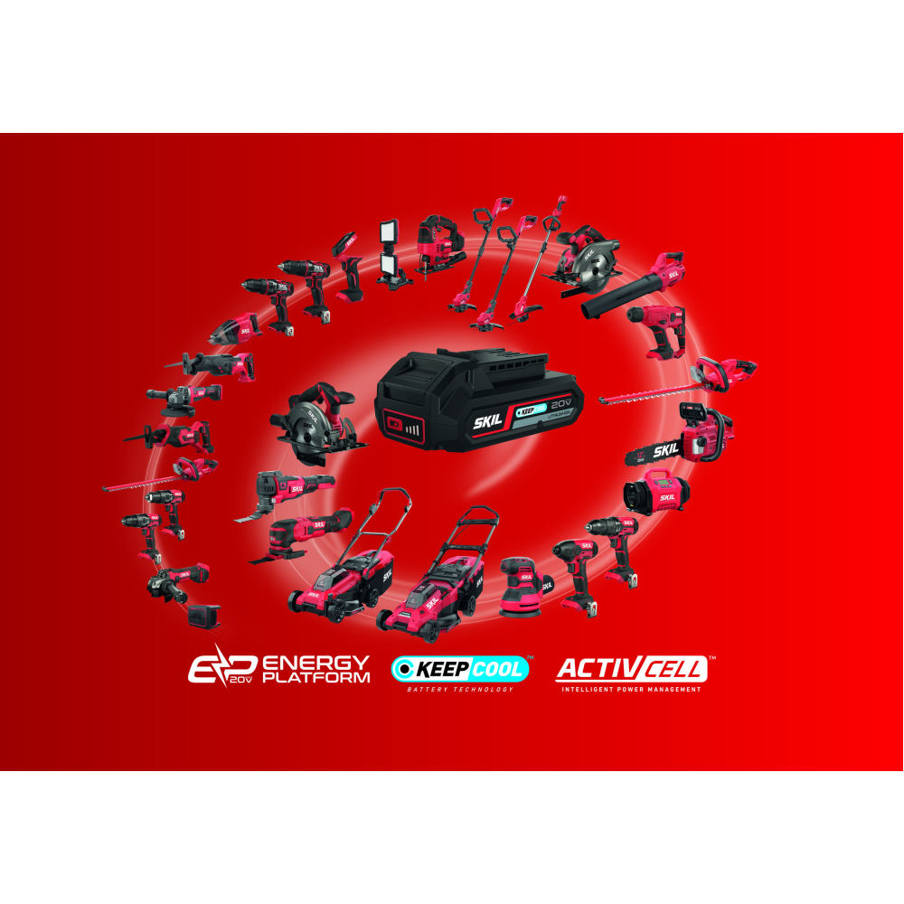 SKIL 3110 AA, Set incarcator si acumulator Li-Ion 20V Max, 2.5Ah, PWRCORE 20, indicator LED [5]