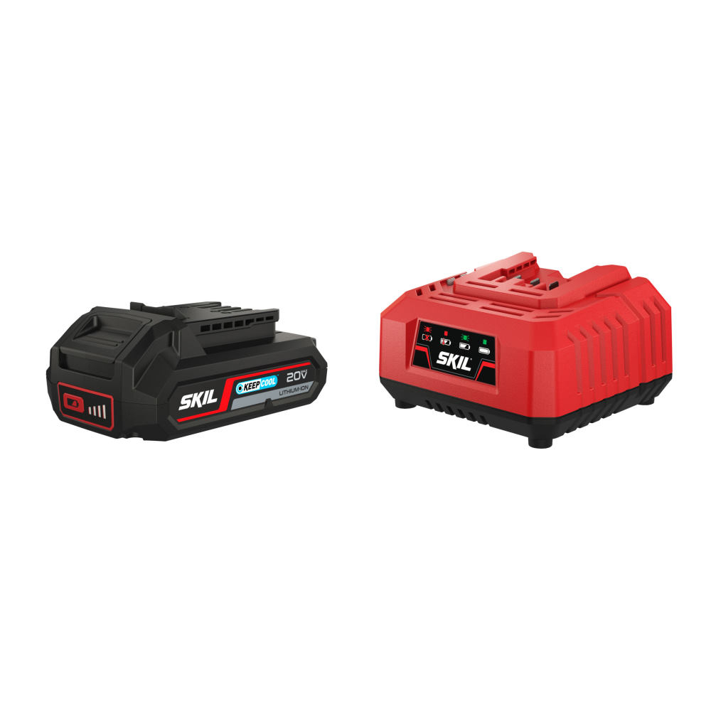 SKIL 3116 AA, Set incarcator si acumulator Li-Ion 20V Max, 2.0Ah, PWRCORE 20, indicator LED [1]