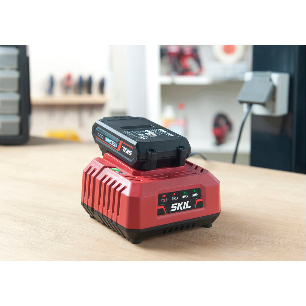 SKIL 3116 AA, Set incarcator si acumulator Li-Ion 20V Max, 2.0Ah, PWRCORE 20, indicator LED [2]
