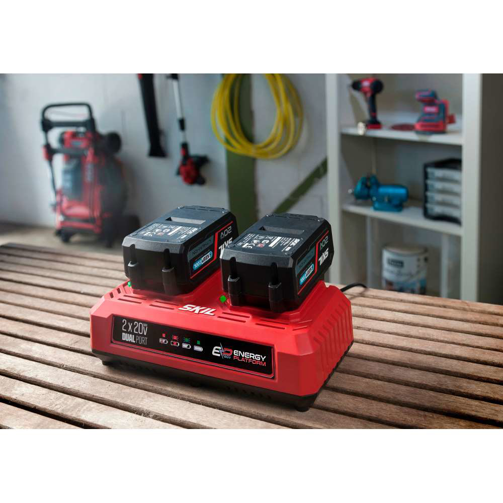SKIL 3128 AA, Incarcator dual 20V Max, 2.4A, pentru acumulatorii SKIL PWRCORE 20 [2]