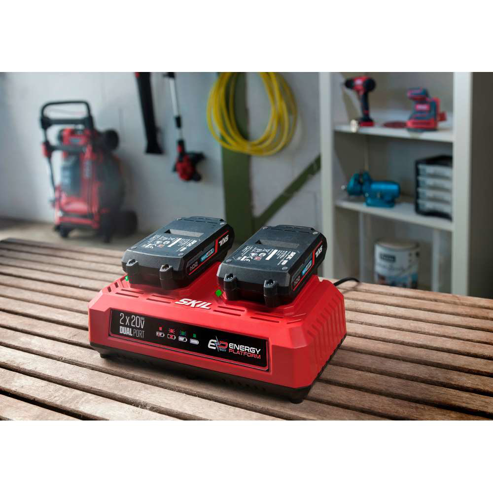 SKIL 3128 AA, Incarcator dual 20V Max, 2.4A, pentru acumulatorii SKIL PWRCORE 20 [3]