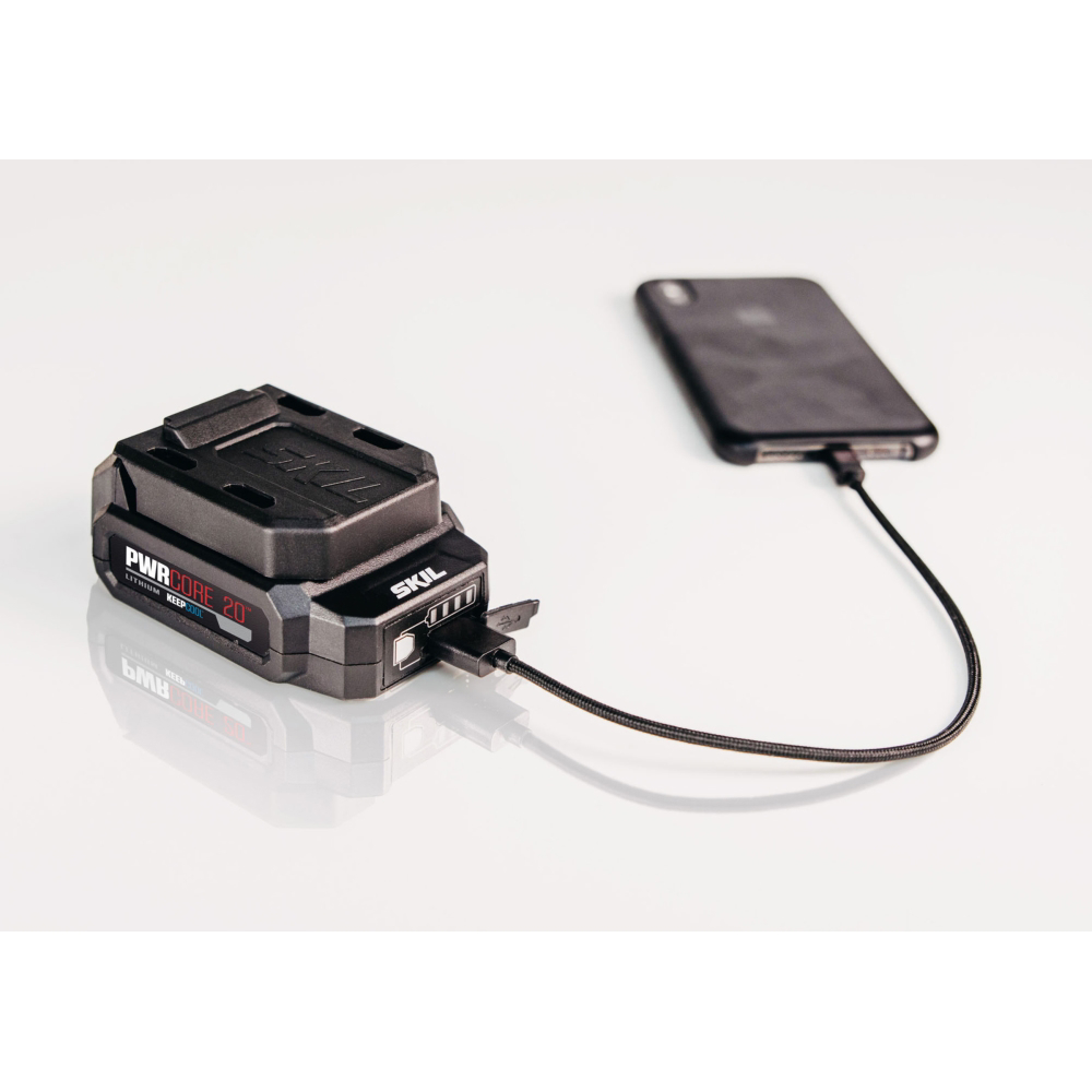 SKIL 3130 AA, Acumulator Li-Ion 20V Max, 2.0Ah, PWRCORE 20, port USB, indicator LED [4]