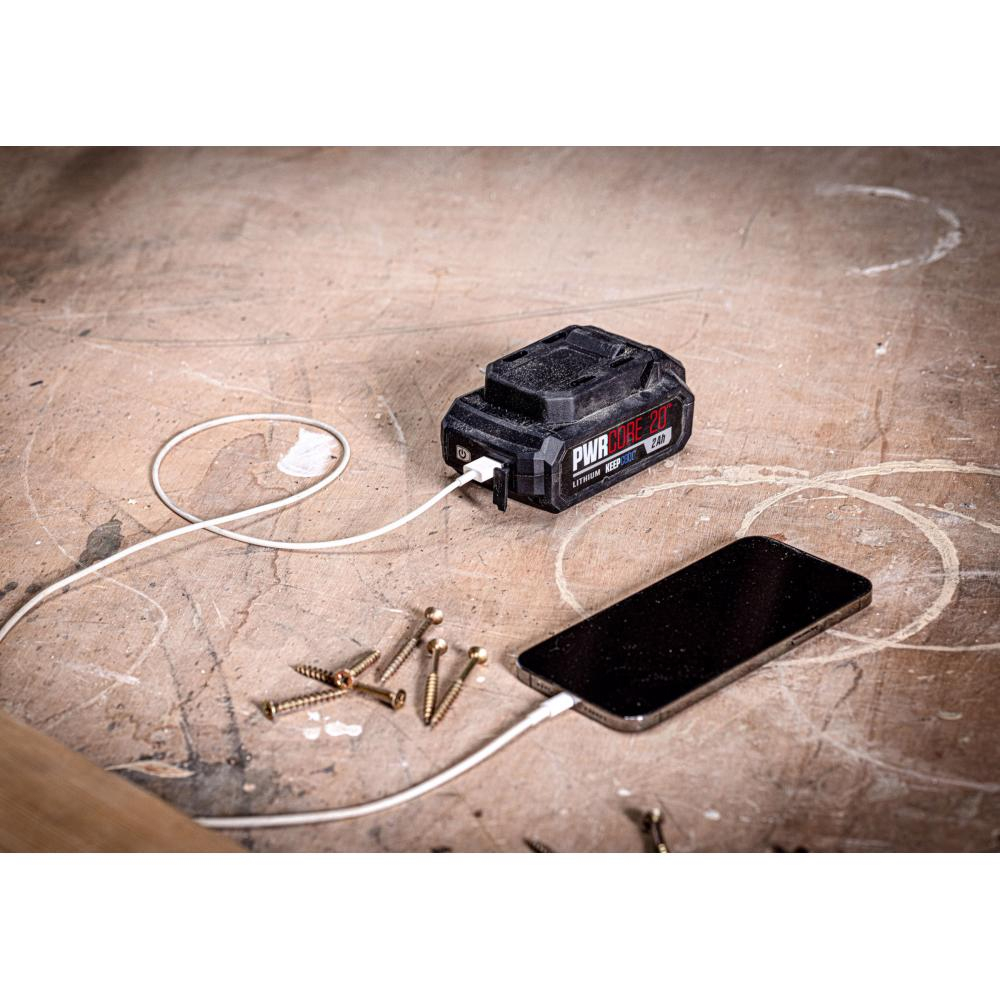 SKIL 3130 AA, Acumulator Li-Ion 20V Max, 2.0Ah, PWRCORE 20, port USB, indicator LED [2]