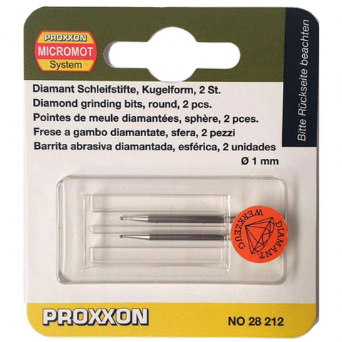 Biaxuri diamantate sferice, Proxxon 28212, 1,0mm [1]