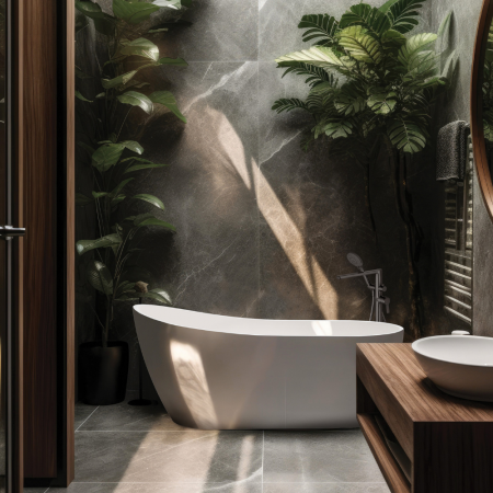 CAZI - Cada baie freestanding 150 x 75 cm, ovala cu preaplin, Diva Foglia
