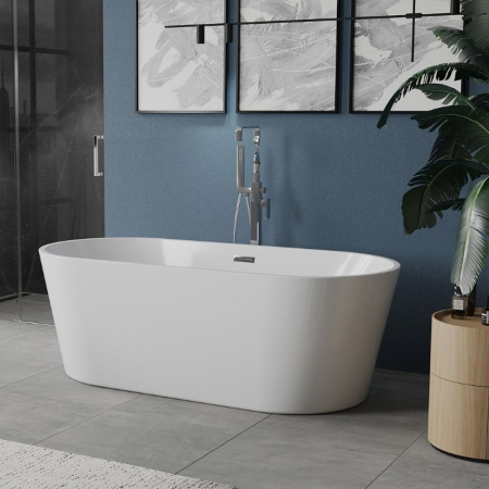 CAZI - Cada baie freestanding 150 x 75 cm, ovala cu preaplin Ovale Foglia