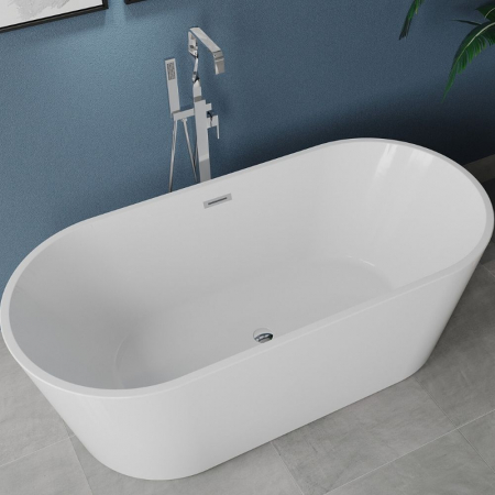 Cada baie freestanding 170 x 75 cm, ovala cu preaplin Ovale Foglia [1]