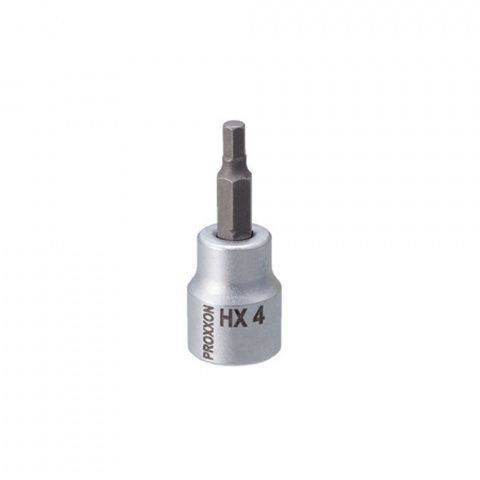 Chei IMBUS 55mm - Cheie HEX, Proxxon 23575, 4mm, cu prindere 3/8" 