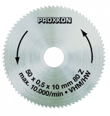 Discuri pentru debitare - Disc debitor din carbid, 50mm, 80 dinti, Proxxon 28011