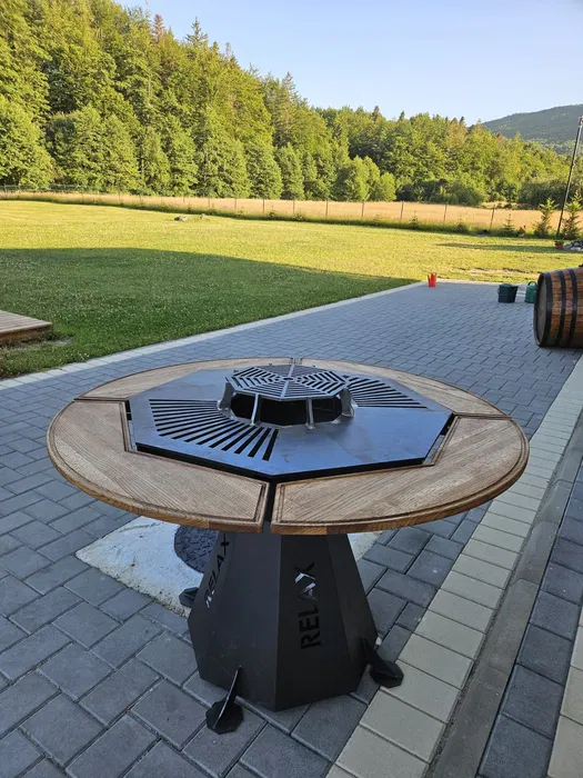 MOBILIER GRADINA - Gratar rotund cu plita