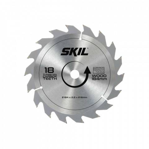 Discuri pentru debitare - Panza pentru fierastrau SKIL, placata cu aliaj dur 184 x 2.2 x 16 mm, 18 dinti