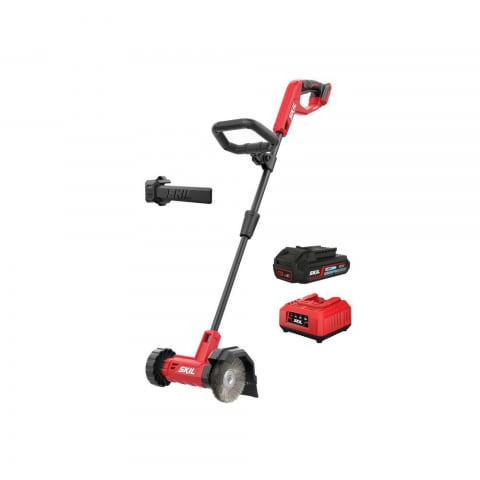 SCULE SI UNELTE - Perie electrica pentru buruieni SKIL 0660 AA, viteza 1500 rpm, 93-126 cm, 1x Accu, incarcator si perie de metal