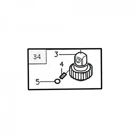 Piese de schimb Proxxon Cheie dinamometrica MC15, 1/4", 3-15Nm - Proxxon 23345.34, Piesa de schimb. Patrat antrenare
