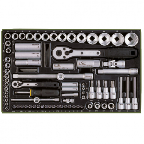 Proxxon 23640, Trusa de tubulare de 1/4" si 1/2" 86 de piese [4]