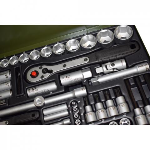 Proxxon 23640, Trusa de tubulare de 1/4" si 1/2" 86 de piese [3]