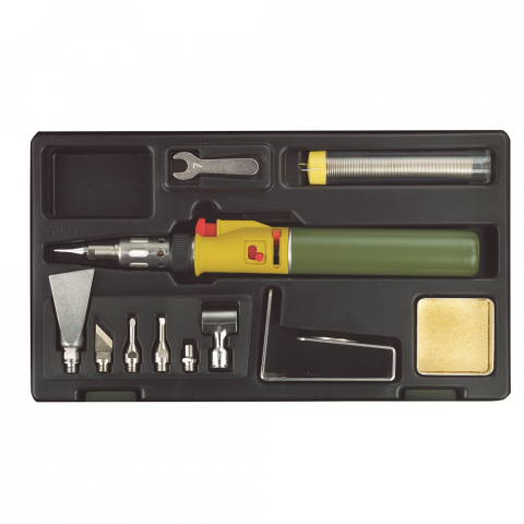 Arzatoare - Proxxon 28144, MICROFLAM MGS arzator si statie lipire, aprindere piezo, reglaj aer si gaz, rezervor 20ml, 1.300 °C, + accesorii