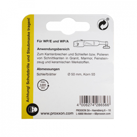 Proxxon 28656, Set 3 discuri diamantate pentru slefuire si lustruire, GR50, diametru 50mm, pentru  WP/A si WP/E [2]