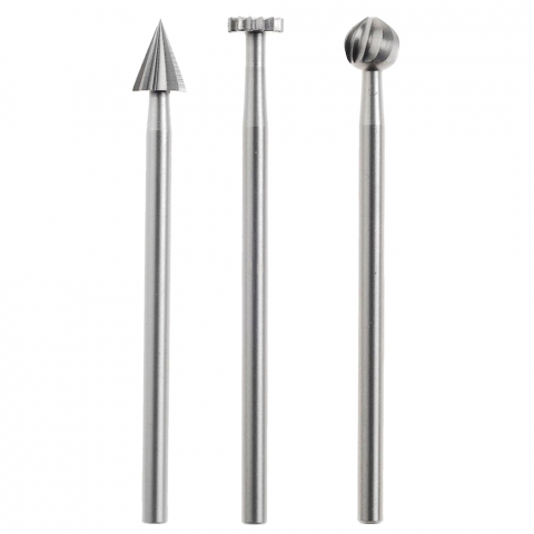Freze pentru profilare - Set 3 freze din aliaj de otel-wolfram-vanadiu, Proxxon 28720