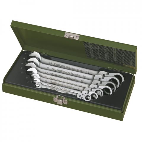 SCULE SI UNELTE - Set chei combinate cu clichet, Proxxon 23068, MICRO-COMBISPEEDER