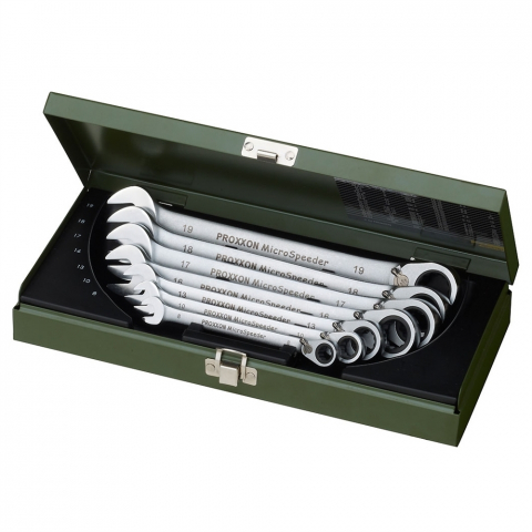 SCULE SI UNELTE - Set chei combinate, Proxxon 23124, cu clichet MICRO-SPEEDER
