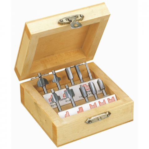 Freze pentru profilare - Set de 10 freze pentru profilat, ax 3.2mm, Proxxon 29020