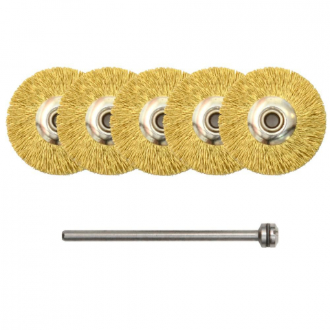 Perii pentru curatare - Set discuri din alama, 22mm,  Proxxon 28962