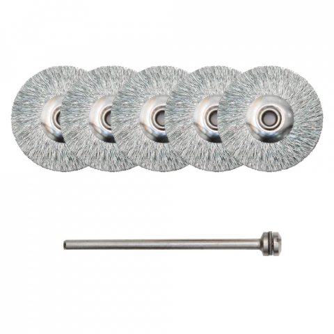 Perii pentru curatare - Set discuri din otel inoxidabil, 22mm, Proxxon 28956