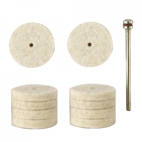 SCULE SI UNELTE - Set discuri pentru lustruire, din pasla, 22mm, Proxxon 28798